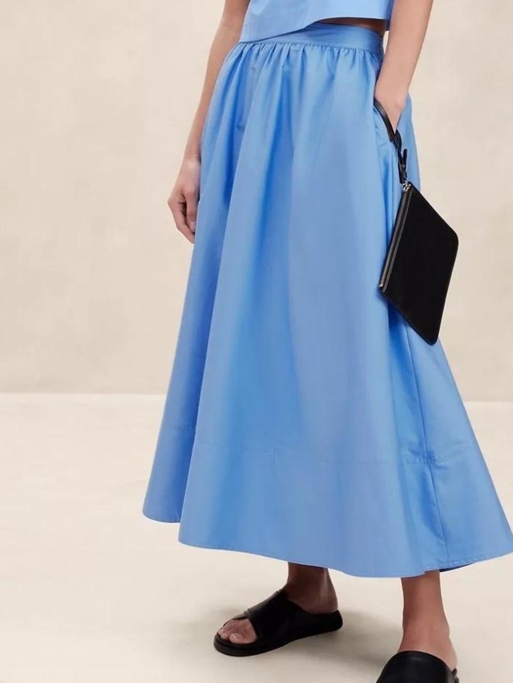 Banana Republic Blue A-Line Maxi Skirt - Women's Casual Skirt
